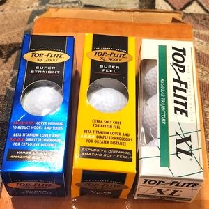 Lot of 3 Top Flite Golf Ball Sleeves